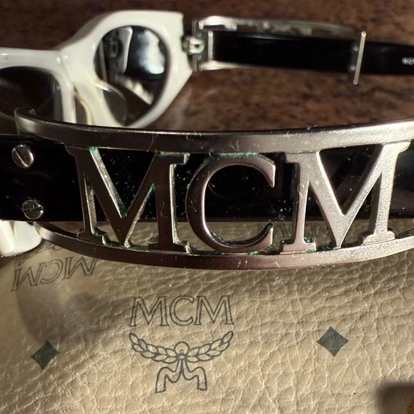 MCM Ivory Sunglasses with Black Accents - Picture 9 of 14